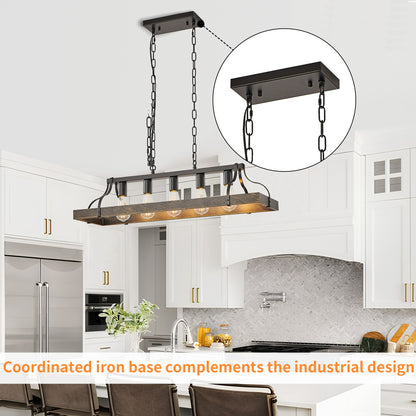 Taimei Olla 34 in. 5-Light Modern Farmhouse Chandelier Light