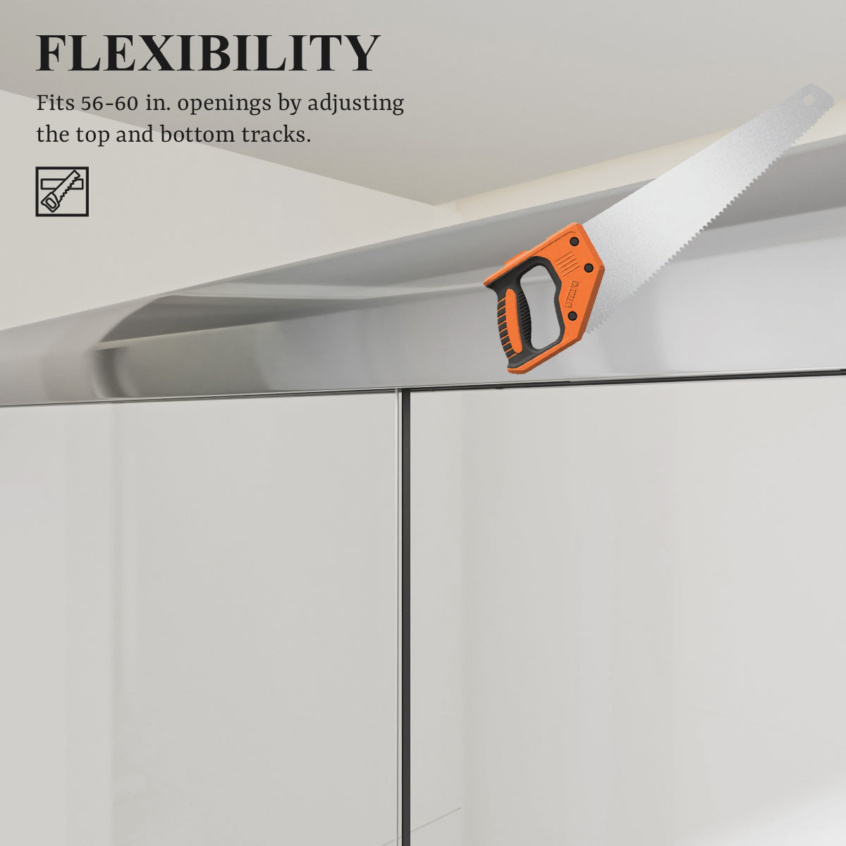 Nivorix Apex 60 in. W x 56 in. H Sliding Semi-Frameless Tub Door with Clear Glass 9_f3a4b9cd-4613-4f4a-baa1-a81aaf305f77
