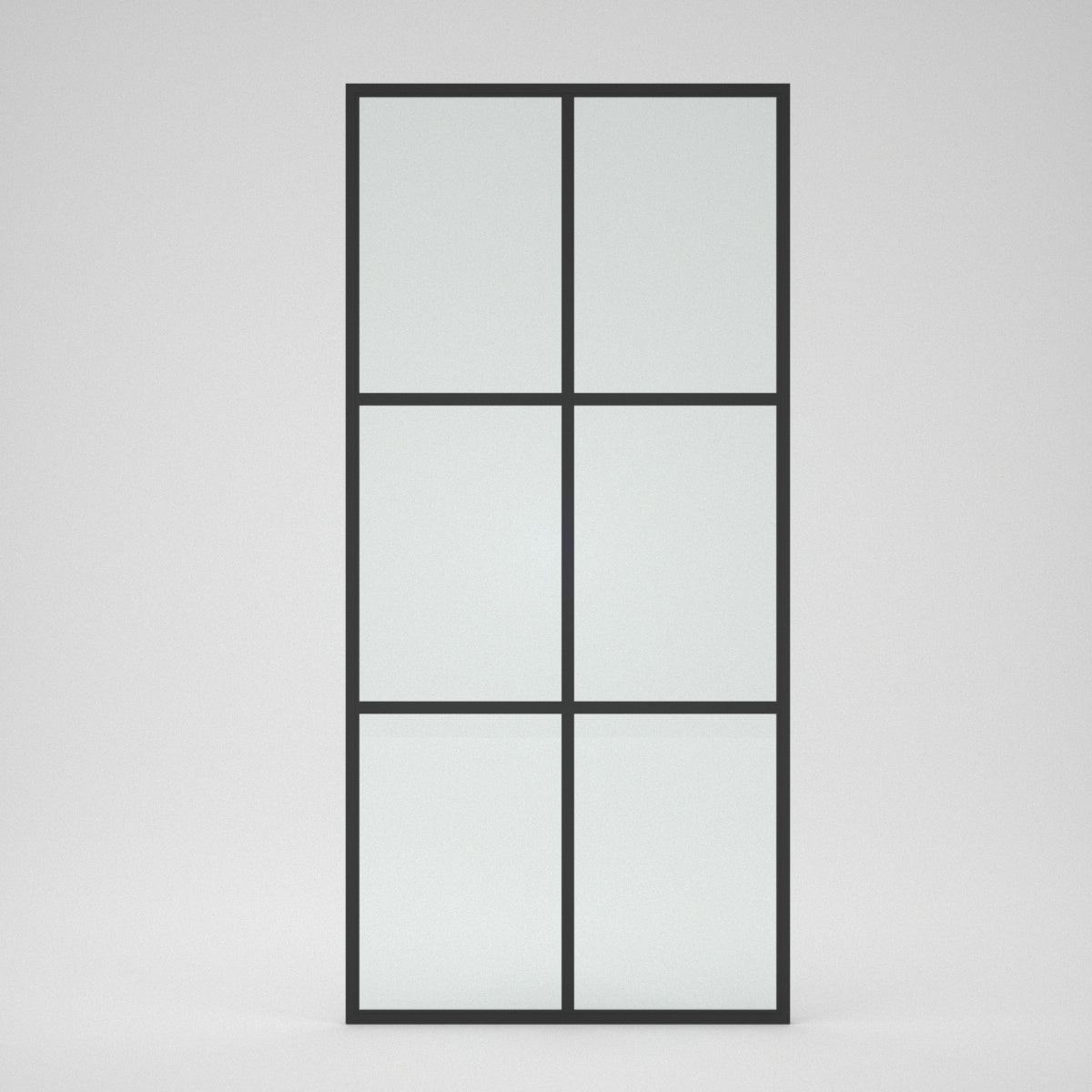 Niveal Zen 34 in. W x 72 in. H Fixed Framed Shower Door in Matte Black Finish Squared Patterned Glass A-1