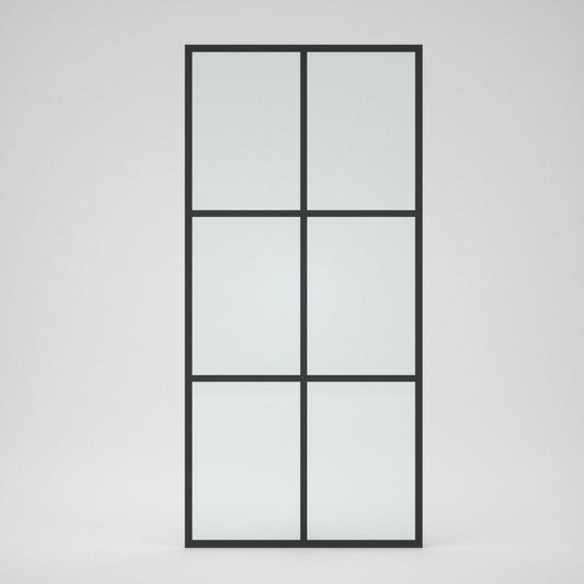 Niveal Zen 34 in. W x 72 in. H Fixed Framed Shower Door in Matte Black Finish