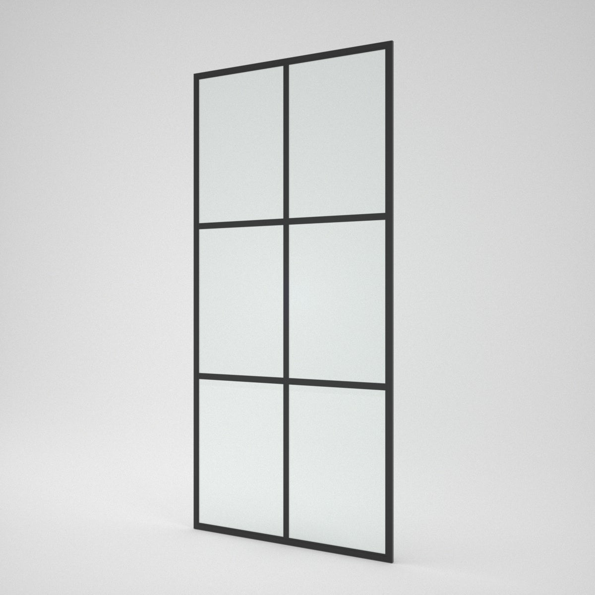 Niveal Zen 34 in. W x 72 in. H Fixed Framed Shower Door in Matte Black Finish A-2