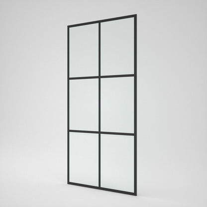 Niveal Zen 34 in. W x 72 in. H Fixed Framed Shower Door in Matte Black Finish A-2