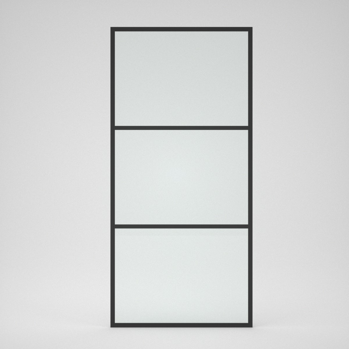 Niveal Zen 34 in. W x 72 in. H Fixed Framed Shower Door in Matte Black Finish Lined Patterned Glass B-1