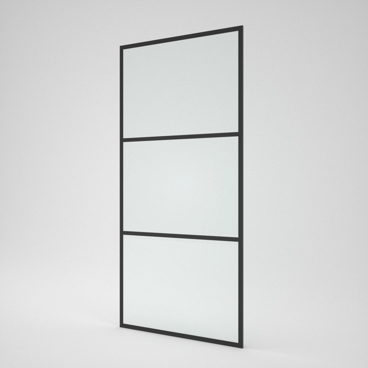 Niveal Zen 34 in. W x 72 in. H Fixed Framed Shower Door in Matte Black Finish B-2