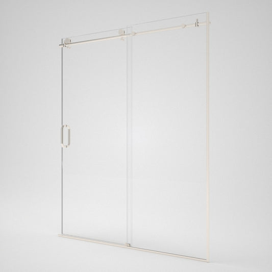Verie 60 in. W x 76 in. H Frameless Sliding Shower Door with 5/16 in. Clear Tempered Glass