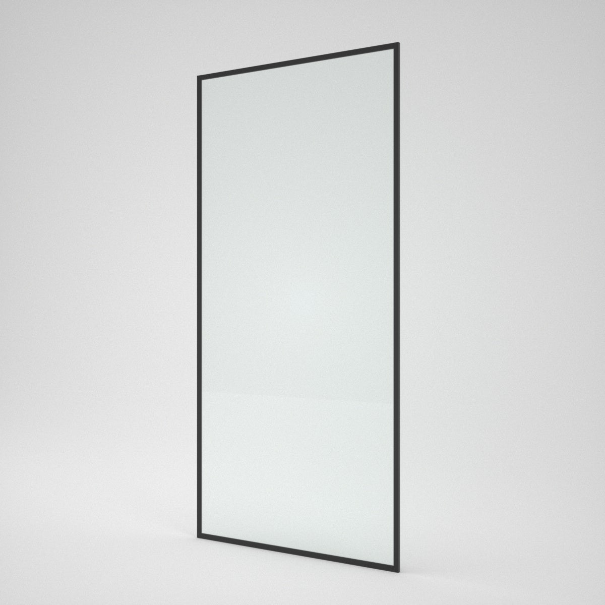 Niveal Zen 34 in. W x 72 in. H Fixed Framed Shower Door in Matte Black Finish C-2