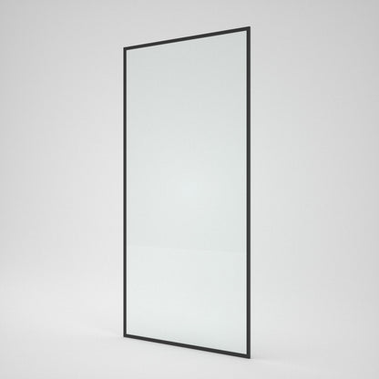 Niveal Zen 34 in. W x 72 in. H Fixed Framed Shower Door in Matte Black Finish C-2