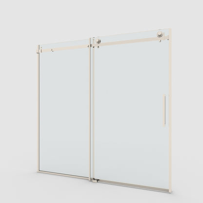Eletta 60 in. W x 60 in. H Sliding Semi-Frameless Tub Door in Matte Black Finish with Clear Glass CE_84fd7ca0-9232-46e8-bad8-aff6daf16c0e