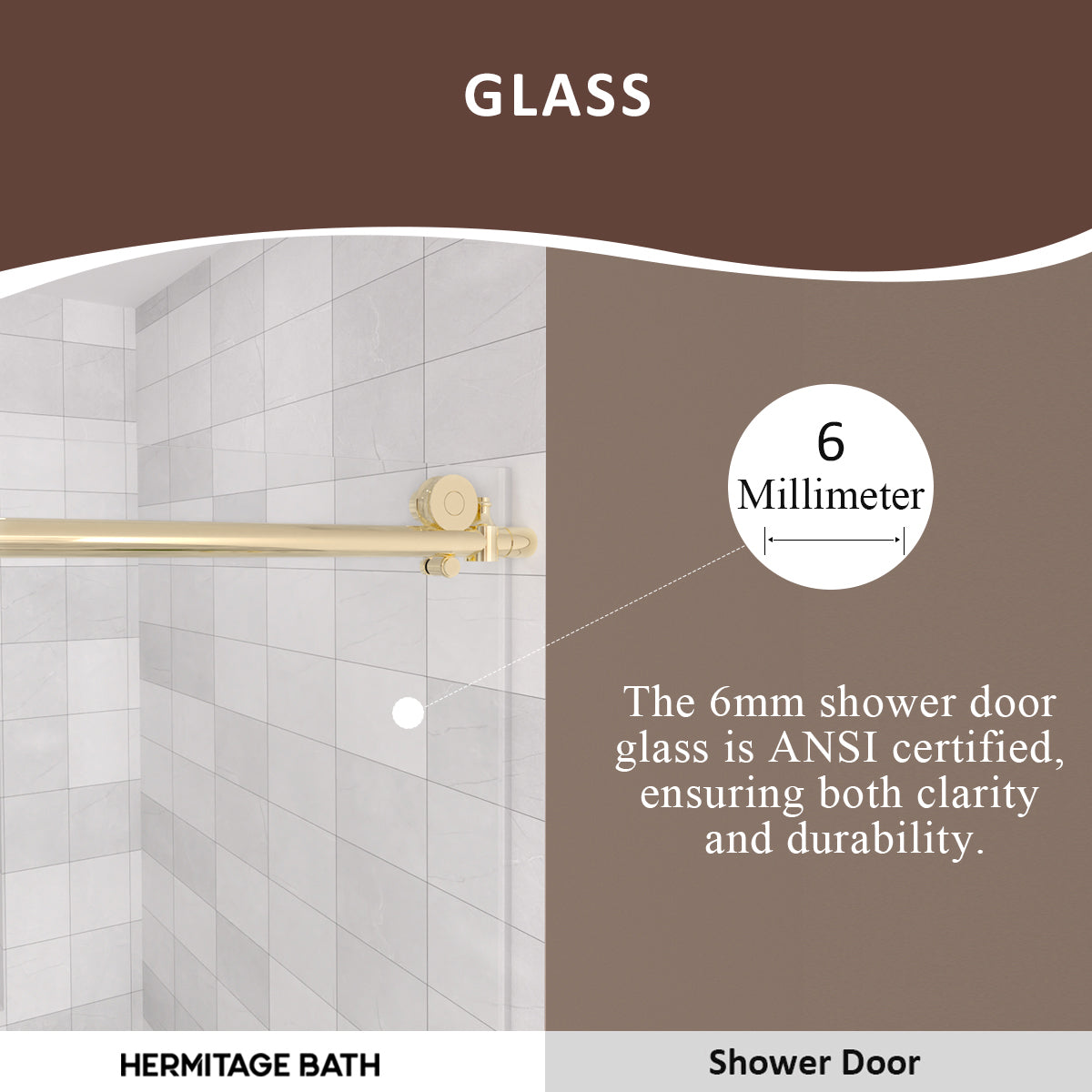 Bodum 60 in. W x 60 in. H Sliding Semi Frameless Tub Door in Chrome Finish with Clear Glass HB7051D-6060G-4