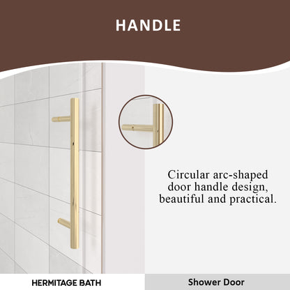 Brewo 60 in. W x 60 in. H Sliding Semi Frameless Tub Door with Clear Glass HB7051D-6060G-5_bd038d19-da53-44c6-9c7d-3fd6cf865499