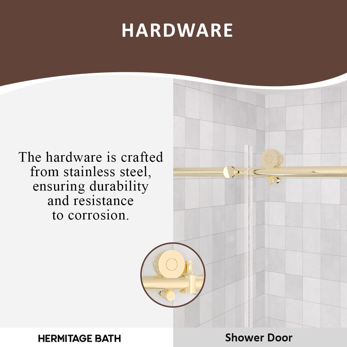 Brewo 60 in. W x 60 in. H Sliding Semi Frameless Tub Door with Clear Glass HB7051D-6060G-9_b0c9acd9-07b9-43b0-a4b5-9fc3fe3688d0