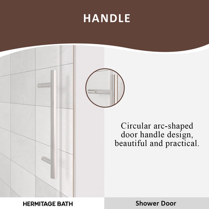 Bodum 60 in. W x 60 in. H Sliding Semi Frameless Tub Door in Chrome Finish with Clear Glass HB7051D-6060SV-5