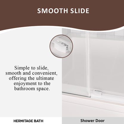 Brewo 60 in. W x 60 in. H Sliding Semi Frameless Tub Door with Clear Glass HB7051D-6060SV-7_001d23ef-ea05-4602-90ed-9fd86fab4896
