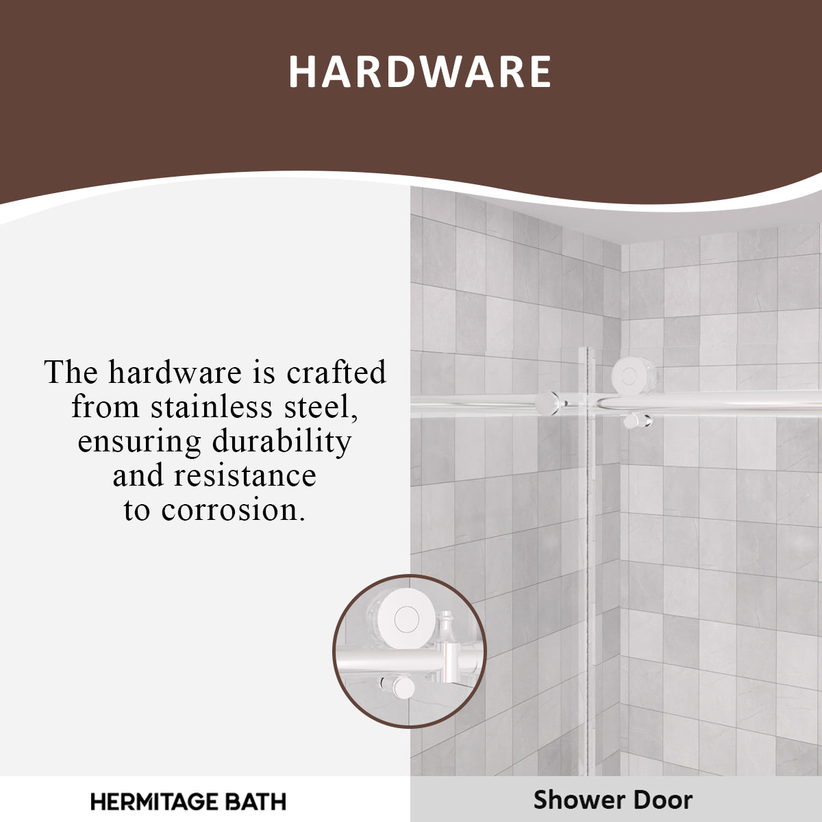Brewo 60 in. W x 60 in. H Sliding Semi Frameless Tub Door with Clear Glass HB7051D-6060SV-9_09c6c41f-2ccf-4b84-8b0a-98f3ca6b7d85