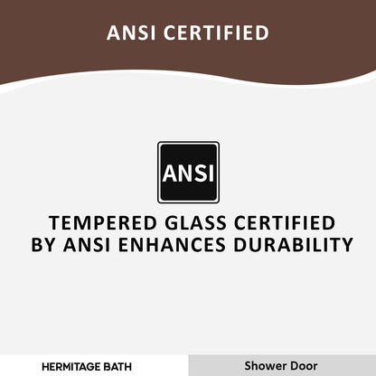 Oceanique 60 in. W x 76 in. H Sliding Semi-Frameless Shower Door with Clear Glass
