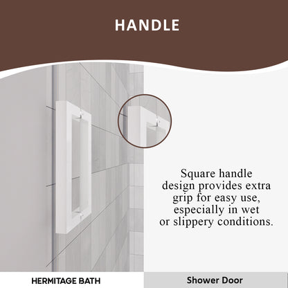 Oceanique 60 in. W x 76 in. H Sliding Semi-Frameless Shower Door with Clear Glass
