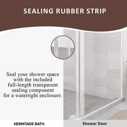 Eletta 60 in. W x 76 in. H Sliding Semi-Frameless Shower Door in Matte Black Finish with Clear Glass HB7151C-7660SV-8