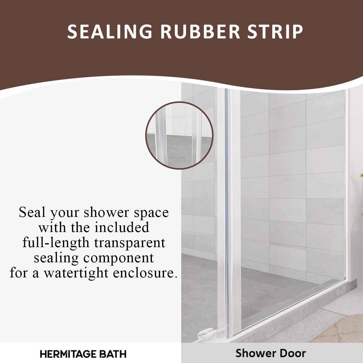 Oceanique 60 in. W x 76 in. H Sliding Semi-Frameless Shower Door with Clear Glass