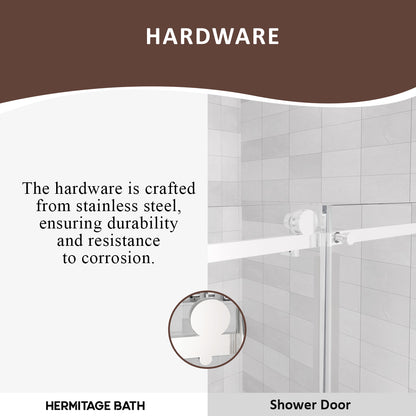 Oceanique 60 in. W x 76 in. H Sliding Semi-Frameless Shower Door with Clear Glass