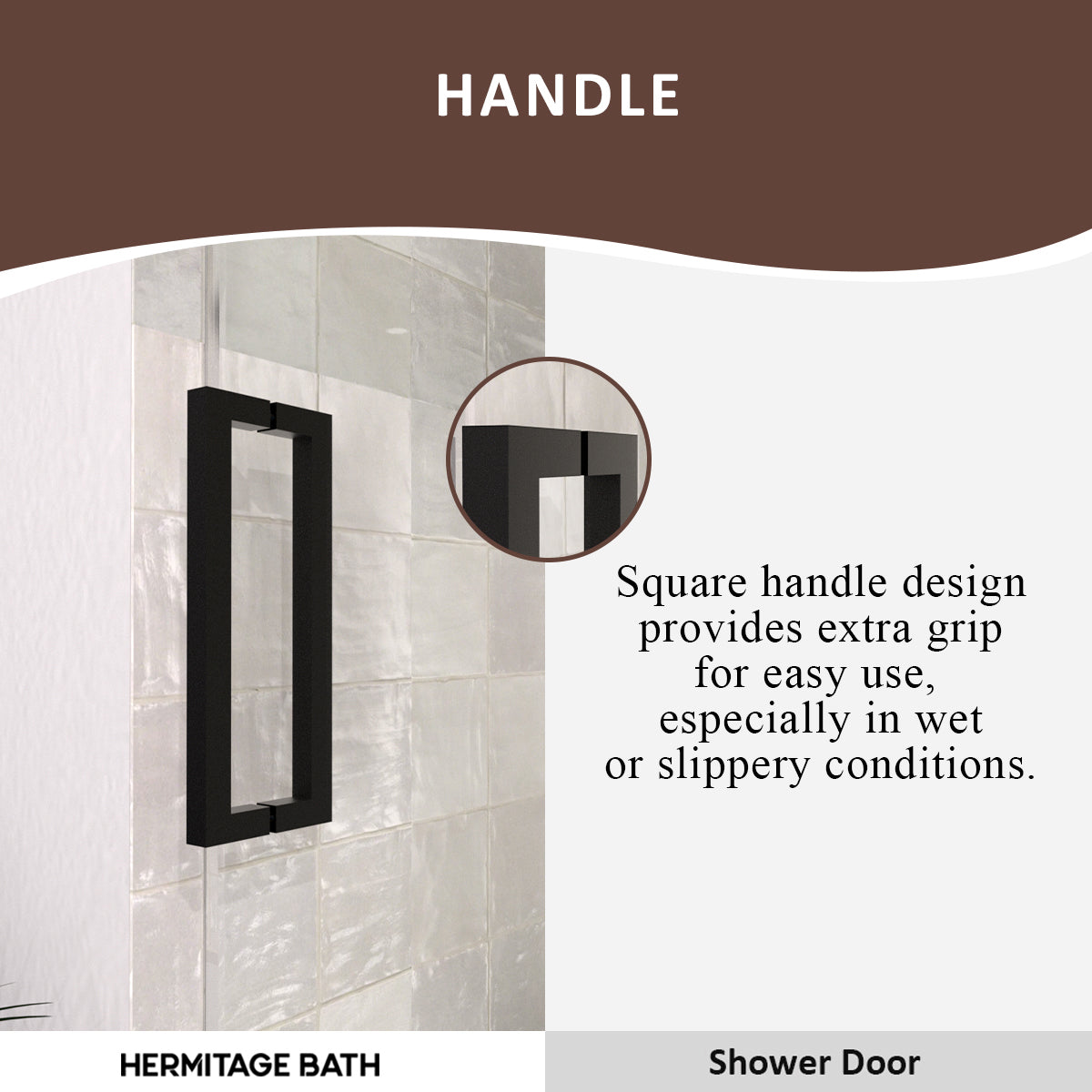 Oceanique 60 in. W x 60 in. H Sliding Semi-Frameless Tub Door with Clear Glass HB7151D-6060MB-5_88e1655c-d209-4d0b-94dd-6a585e6b81a6