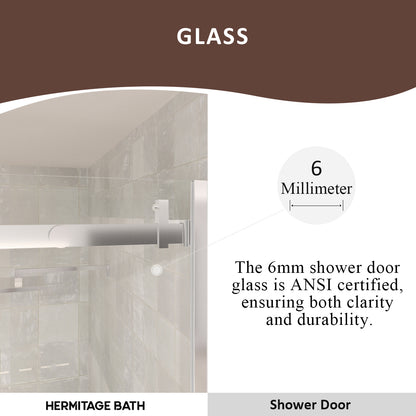 Oceanique 60 in. W x 60 in. H Sliding Semi-Frameless Tub Door with Clear Glass HB7151D-6060SV-4