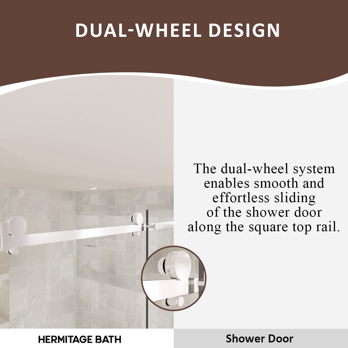Oceanique 60 in. W x 60 in. H Sliding Semi-Frameless Tub Door with Clear Glass HB7151D-6060SV-6