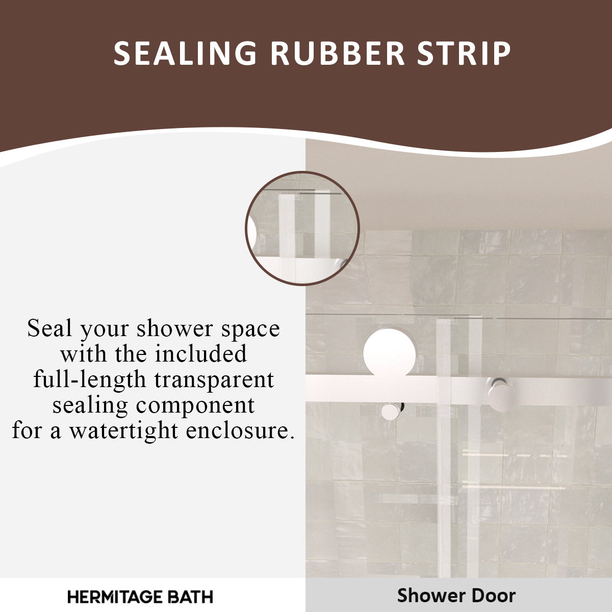 Oceanique 60 in. W x 60 in. H Sliding Semi-Frameless Tub Door with Clear Glass HB7151D-6060SV-7