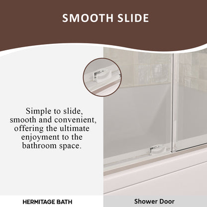 Eletta 60 in. W x 60 in. H Sliding Semi-Frameless Tub Door in Matte Black Finish with Clear Glass HB7151D-6060SV-8_050394a5-e84d-402a-bcda-c26146c66268