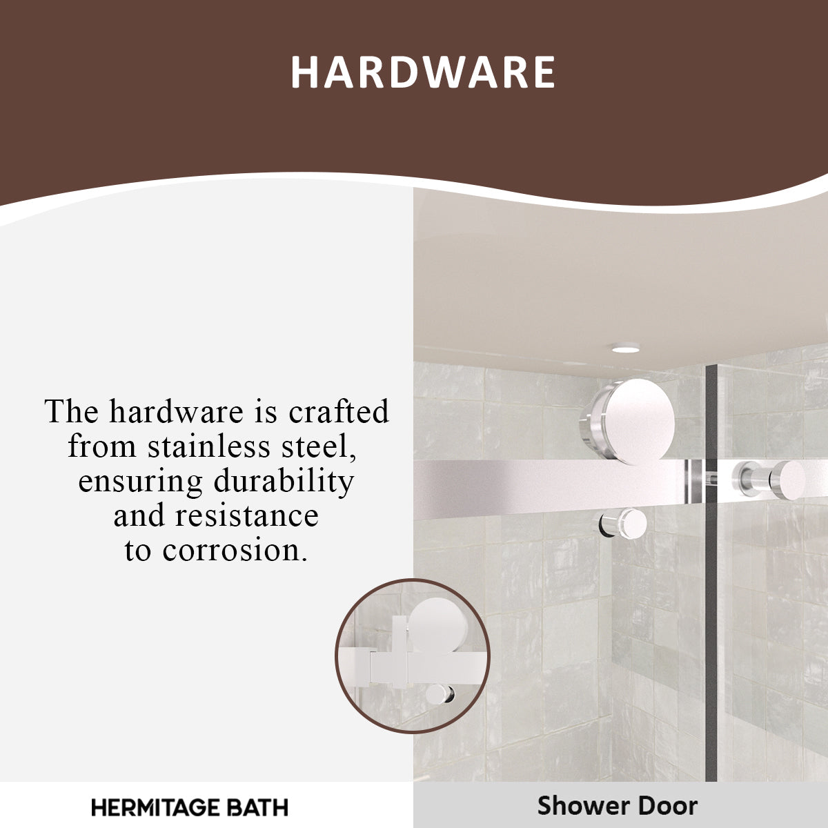 Oceanique 60 in. W x 60 in. H Sliding Semi-Frameless Tub Door with Clear Glass HB7151D-6060SV-9