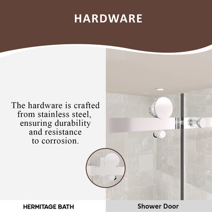 Oceanique 60 in. W x 60 in. H Sliding Semi-Frameless Tub Door with Clear Glass HB7151D-6060SV-9
