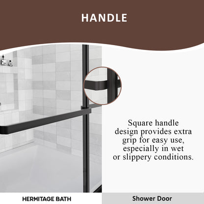 Zylo 59 in. W x 56 in. H Sliding Framed Tub Door with Clear Glass HB82-5659MB-5_7886d423-c089-4df3-93a6-e353c05db424