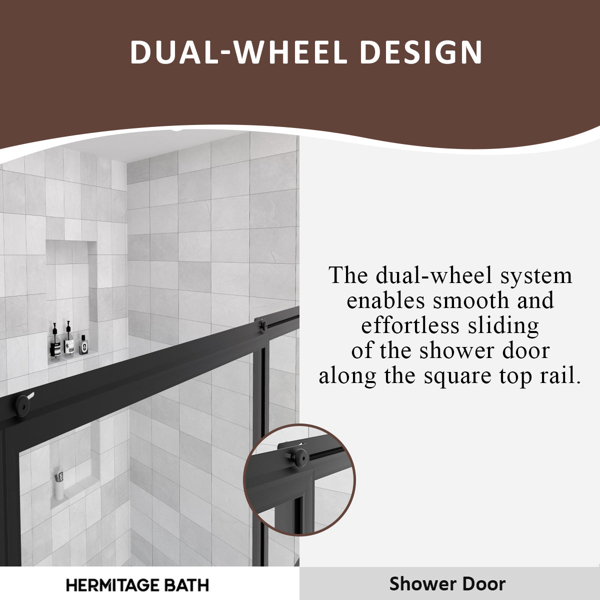 Zylo 59 in. W x 56 in. H Sliding Framed Tub Door with Clear Glass HB82-5659MB-6_76b97101-cfb3-487a-8bab-e854501612af