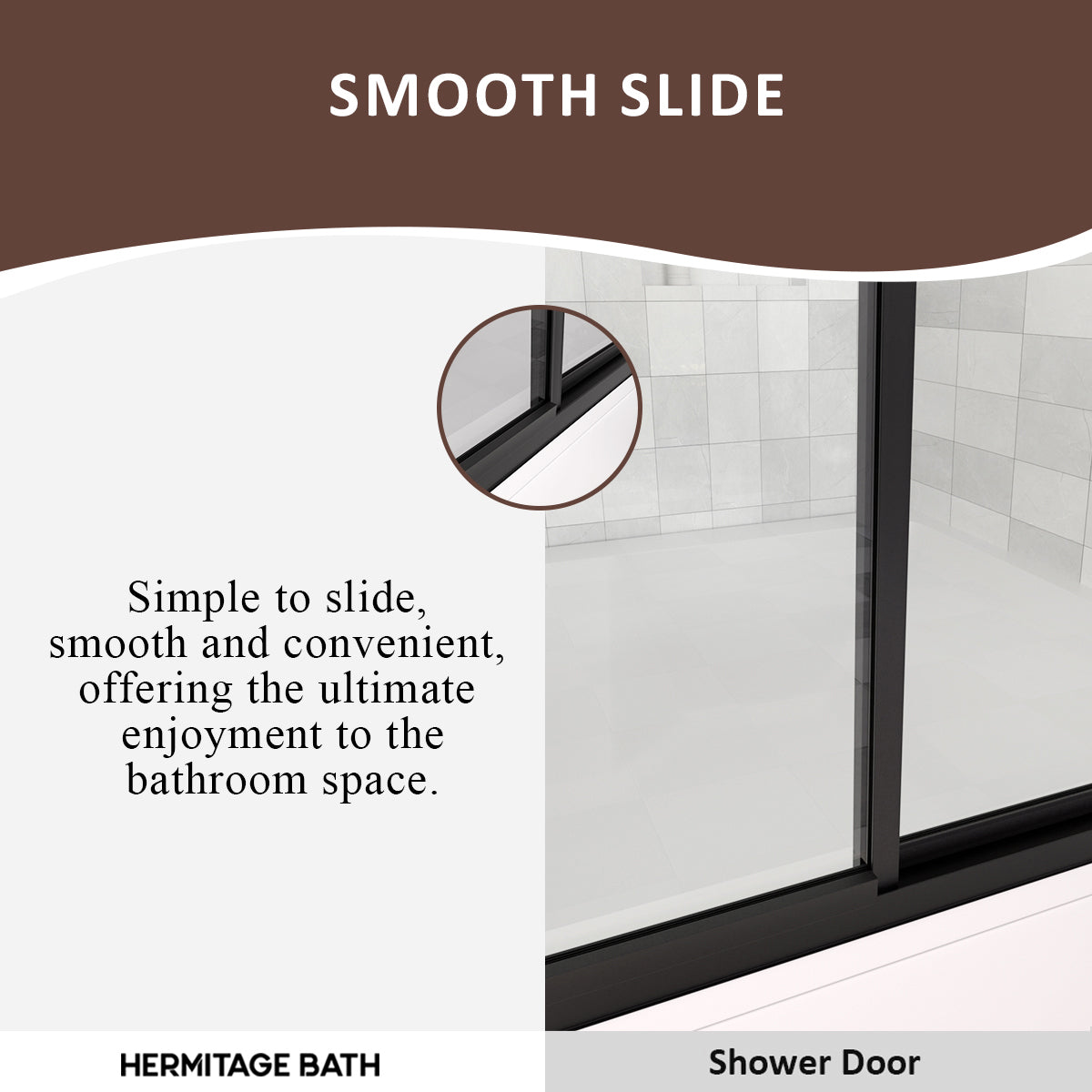 Zylo 59 in. W x 56 in. H Sliding Framed Tub Door with Clear Glass HB82-5659MB-7_d00af153-29dc-4bf9-8982-5cb406e037d3