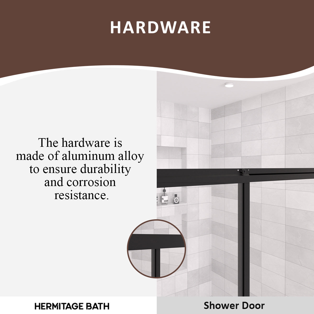 Zylo 59 in. W x 56 in. H Sliding Framed Tub Door with Clear Glass HB82-5659MB-8_18bc0973-7ab9-4008-8348-80aff2812ffa