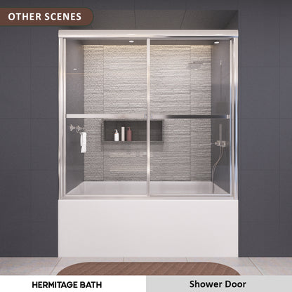 Zylo 59 in. W x 56 in. H Sliding Framed Tub Door with Clear Glass HB82-5659SV-11_541958e6-9538-47ef-b0bc-6f14086fa665