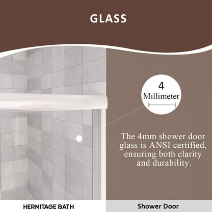 Vitra 59 in. W x 56 in. H Sliding Framed Tub Door in Chrome Finish with Clear Glass HB82-5659SV-4