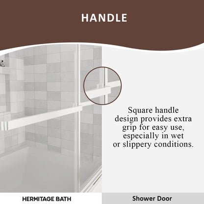 Vitra 59 in. W x 56 in. H Sliding Framed Tub Door in Chrome Finish with Clear Glass HB82-5659SV-5