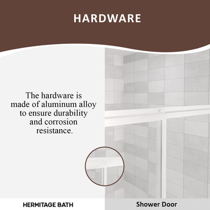 Zylo 59 in. W x 56 in. H Sliding Framed Tub Door with Clear Glass HB82-5659SV-8_8b750aa2-bd84-4712-93f4-7c692b88e784
