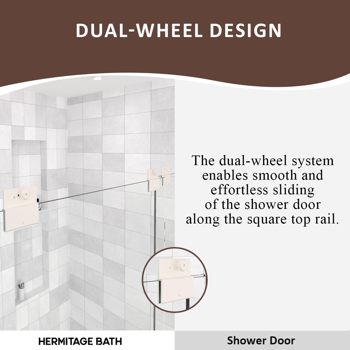 Nesso 60 in. W x 60 in. H Sliding Semi Frameless Tub Door in Chrome Finish with Clear Glass HB97-5660BN-6