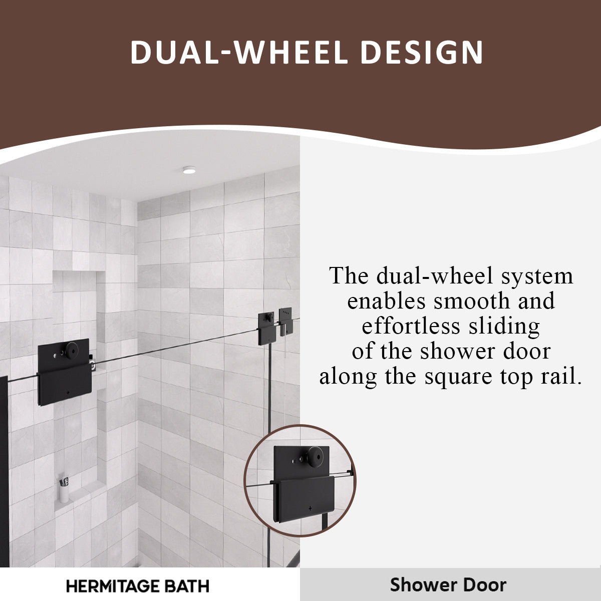 Nesso 60 in. W x 60 in. H Sliding Semi Frameless Tub Door in Chrome Finish with Clear Glass HB97-5660MB-6