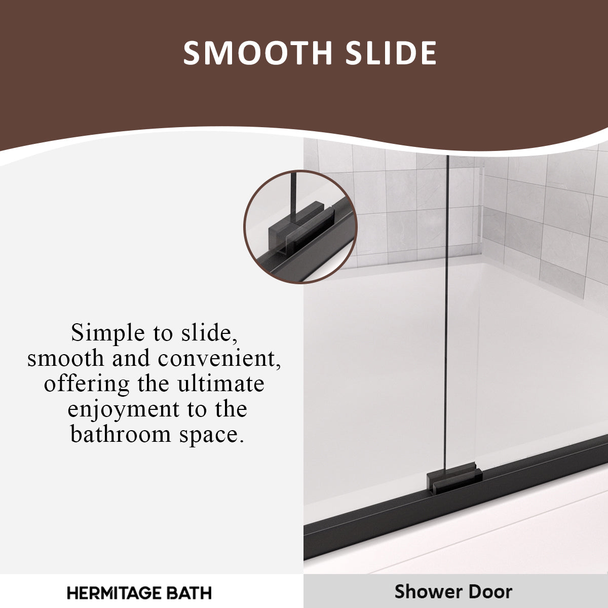 Nesso 60 in. W x 60 in. H Sliding Semi Frameless Tub Door in Chrome Finish with Clear Glass HB97-5660MB-7