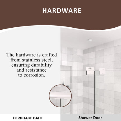 60 in. W x 56 in. H Sliding Semi Frameless Tub Door with Clear Glass