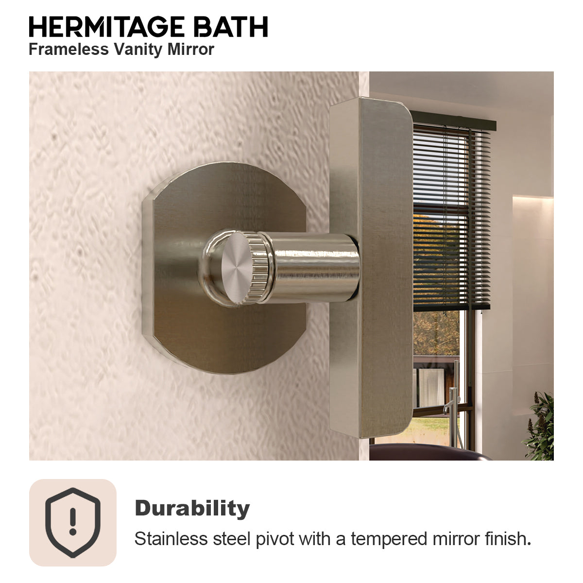 Edge 20 in. W x 30 in. H Rectangular Framed Adjustable Tilt Wall-Mounted Bathroom Vanity Mirror HBCL-2030BN-5