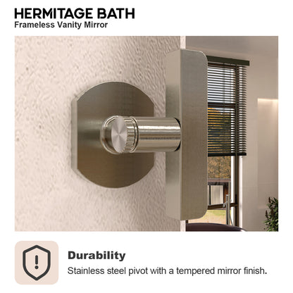 Edge 20 in. W x 30 in. H Rectangular Framed Adjustable Tilt Wall-Mounted Bathroom Vanity Mirror HBCL-2030BN-5