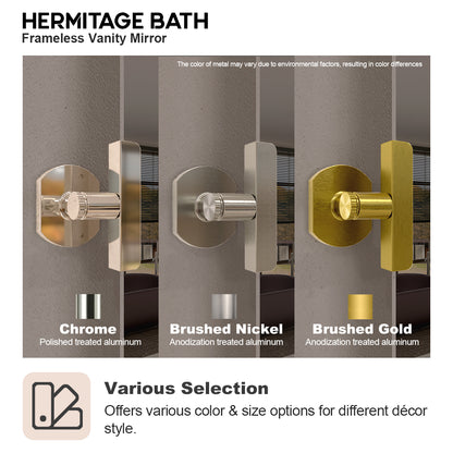Edge 20 in. W x 30 in. H Rectangular Framed Adjustable Tilt Wall-Mounted Bathroom Vanity Mirror HBCL-2030BN-8