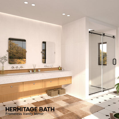 Edge 20 in. W x 30 in. H Rectangular Framed Adjustable Tilt Wall-Mounted Bathroom Vanity Mirror HBCL-2030CR-10