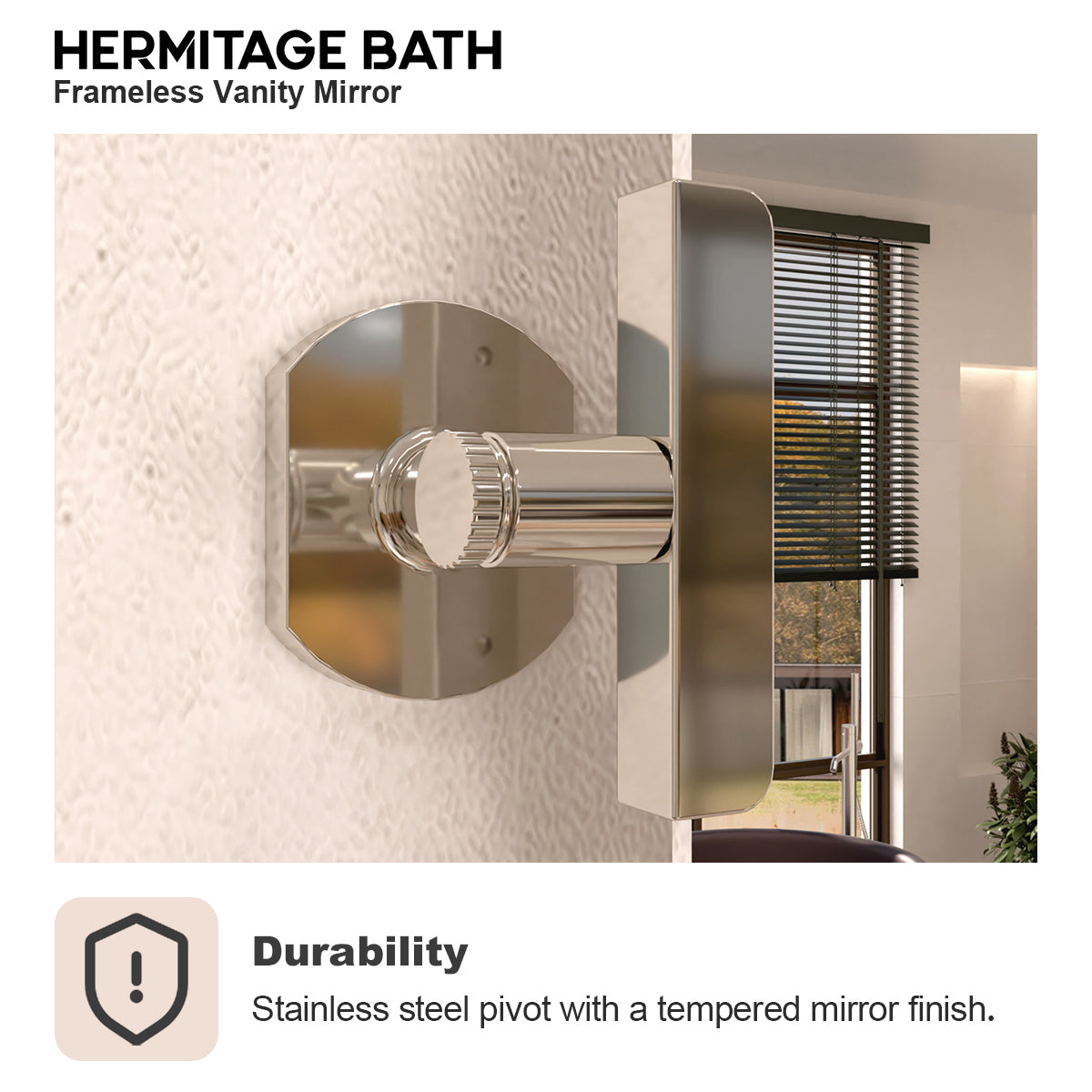 Edge 20 in. W x 30 in. H Rectangular Framed Adjustable Tilt Wall-Mounted Bathroom Vanity Mirror HBCL-2030CR-5