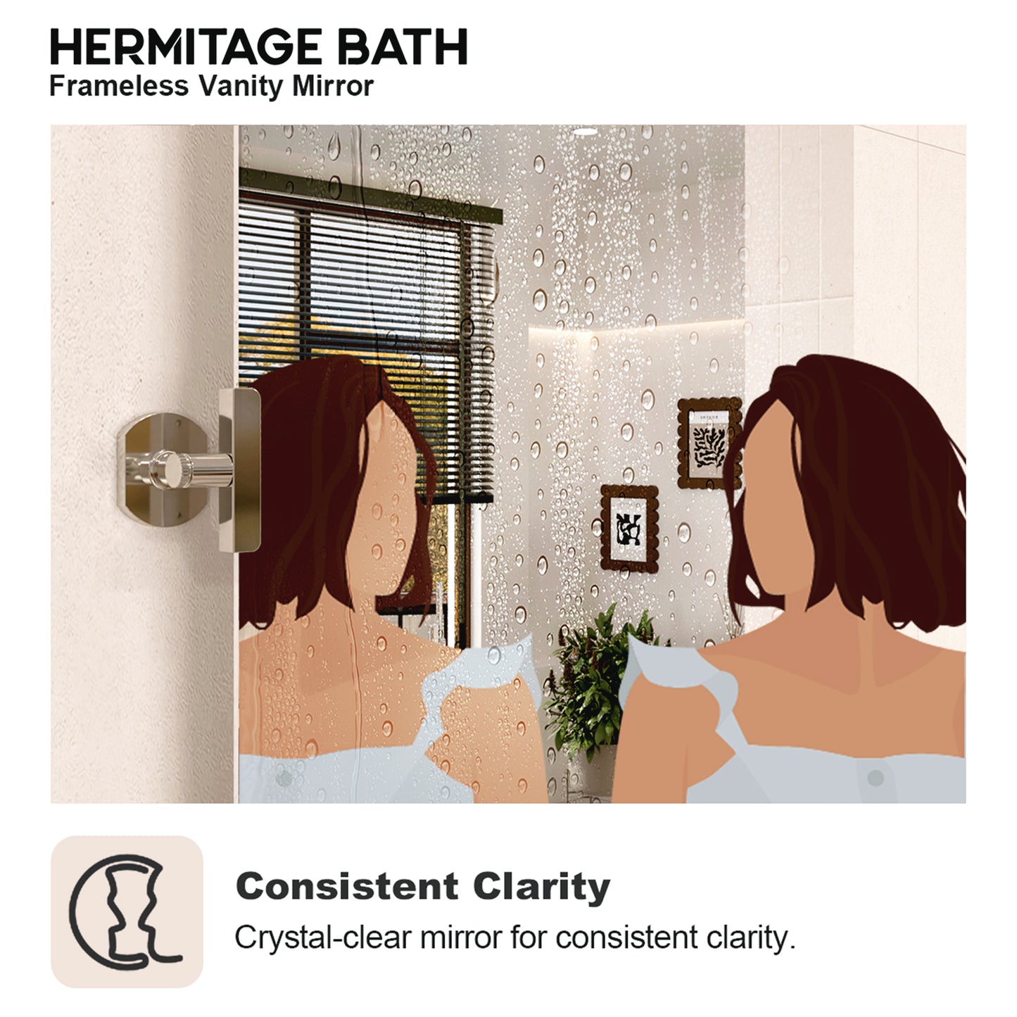 Edge 20 in. W x 30 in. H Rectangular Framed Adjustable Tilt Wall-Mounted Bathroom Vanity Mirror HBCL-2030CR-6