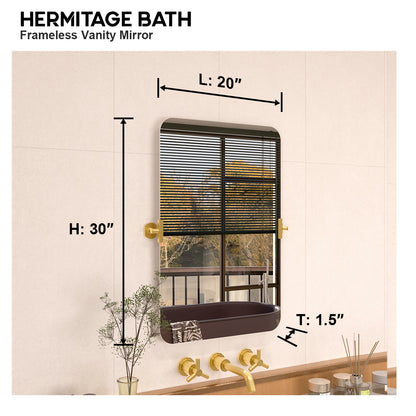 Edge 20 in. W x 30 in. H Rectangular Framed Adjustable Tilt Wall-Mounted Bathroom Vanity Mirror HBCL-2030GD-3_4db313bf-a54f-41f5-a9b8-503cf3427507