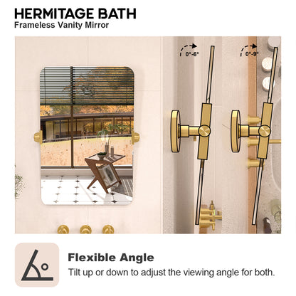 Edge 20 in. W x 30 in. H Rectangular Framed Adjustable Tilt Wall-Mounted Bathroom Vanity Mirror HBCL-2030GD-4_1f26d10b-16e7-4685-9a43-c4a66d3e902c